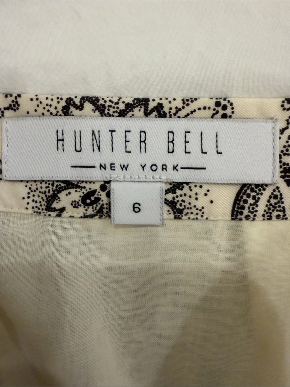 HUNTER BELL Cream and Black Floral A-Line Midi Skirt - Picture 3 of 5